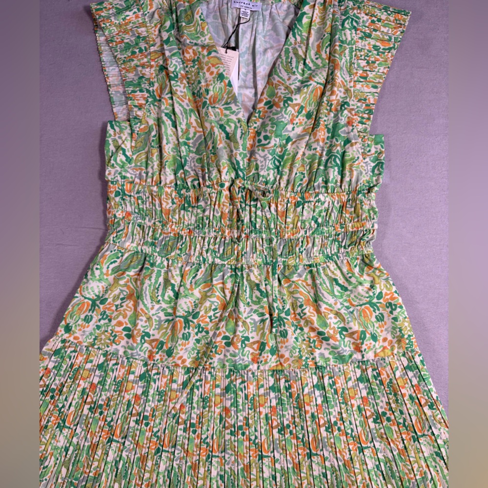 Anthropologie Current Air Floral Garden Sage Mix Print Pleated Size Small NWT - Picture 8 of 10
